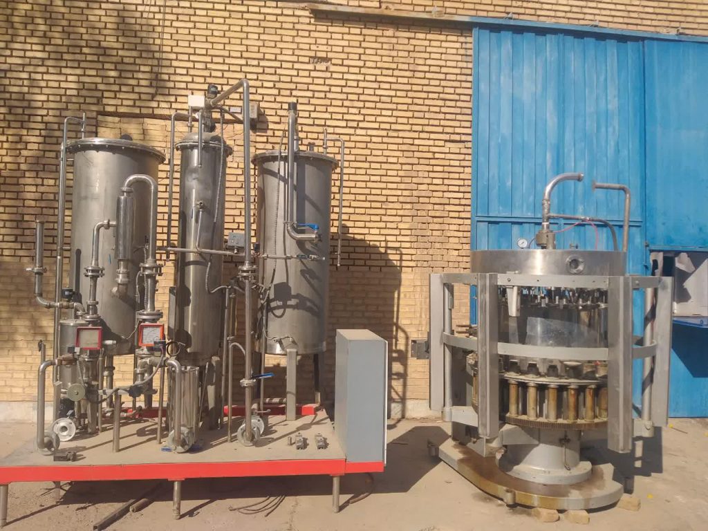 فروش خط تولید نوشابه گازدار(اینترمیکس،فیلر گازدار،پرکن،دلستر)