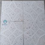 موزاییک حیاطی لوزی سفید – سنگ سفید جوشقان