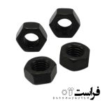 مهره شش گوش اهنی سایز ۷ – رنگ سیاه و سفید