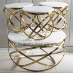 جلو مبلی پایه فلزی فورتیک طلایی طرح کوانتوم