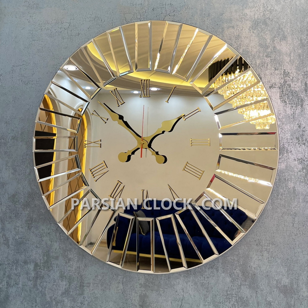 ساعت دیواری آینه ای