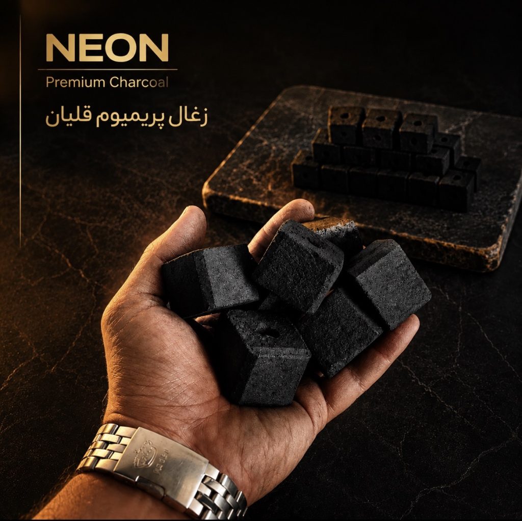 فروش زغال قلیان NEON مدل Dragon Eye | بدون بو و دود | عمده و مصرفی