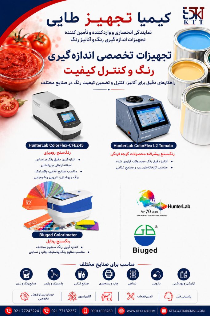 رنگ سنج HunterLab ColorFlex EZ؛ انتخابی مطمئن برای کنترل کیفیت رنگ