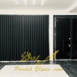 پرده پانچ کتان ضخیم آبی پاستلی